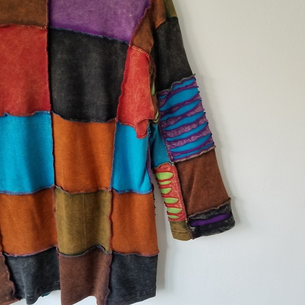 Rising International Multi-Color Patchwork Boho L… - image 7